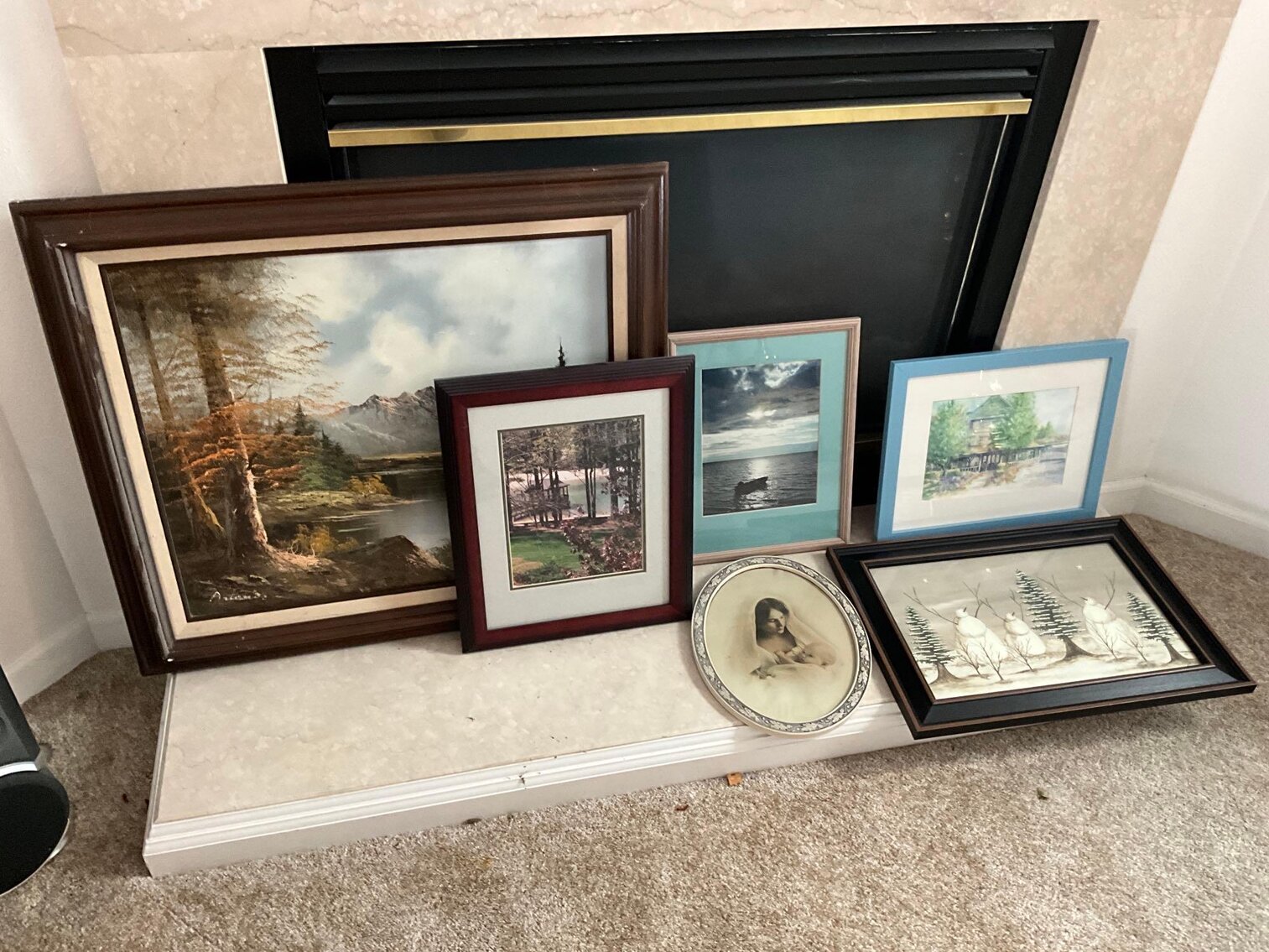LR- Assorted Framed Pictures