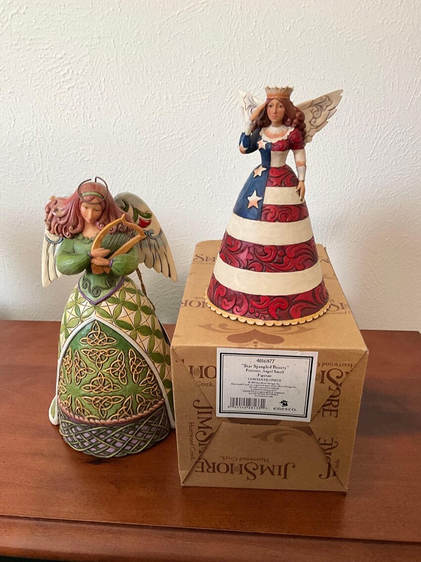 O- Jim Shore “Irish Blessing and Star Spangled Beauty”