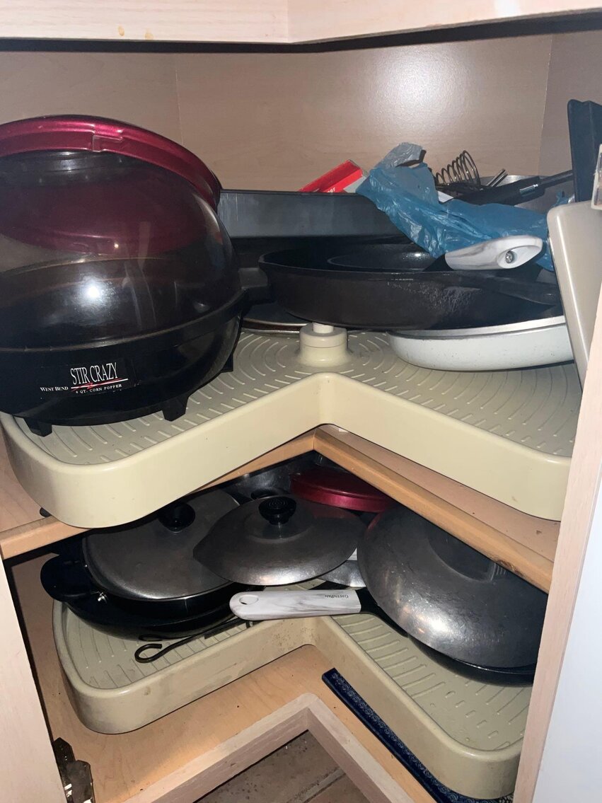 K- Contents of Lazy Susan Cupboard