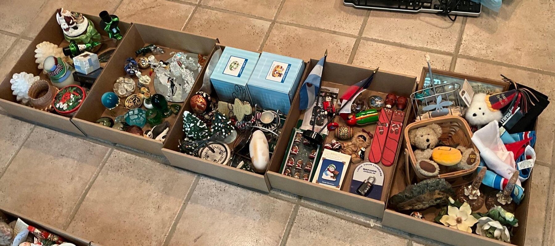 K- (5) Boxes of Assorted Home Decor