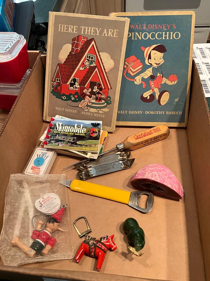 K- Borin Bros. Ice Pick, Stroh Can Openers, Husky Bottle Opener, and (2) Children’s Books