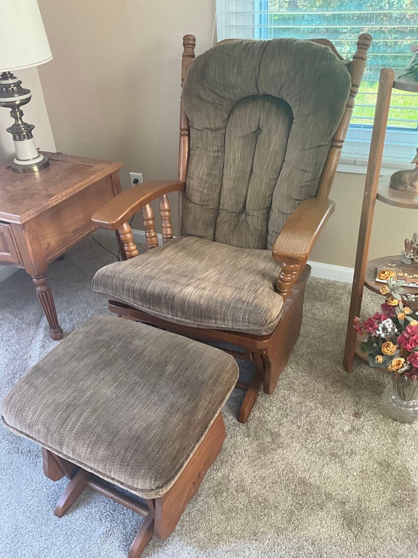 SR- Upholstered Glider and Ottoman