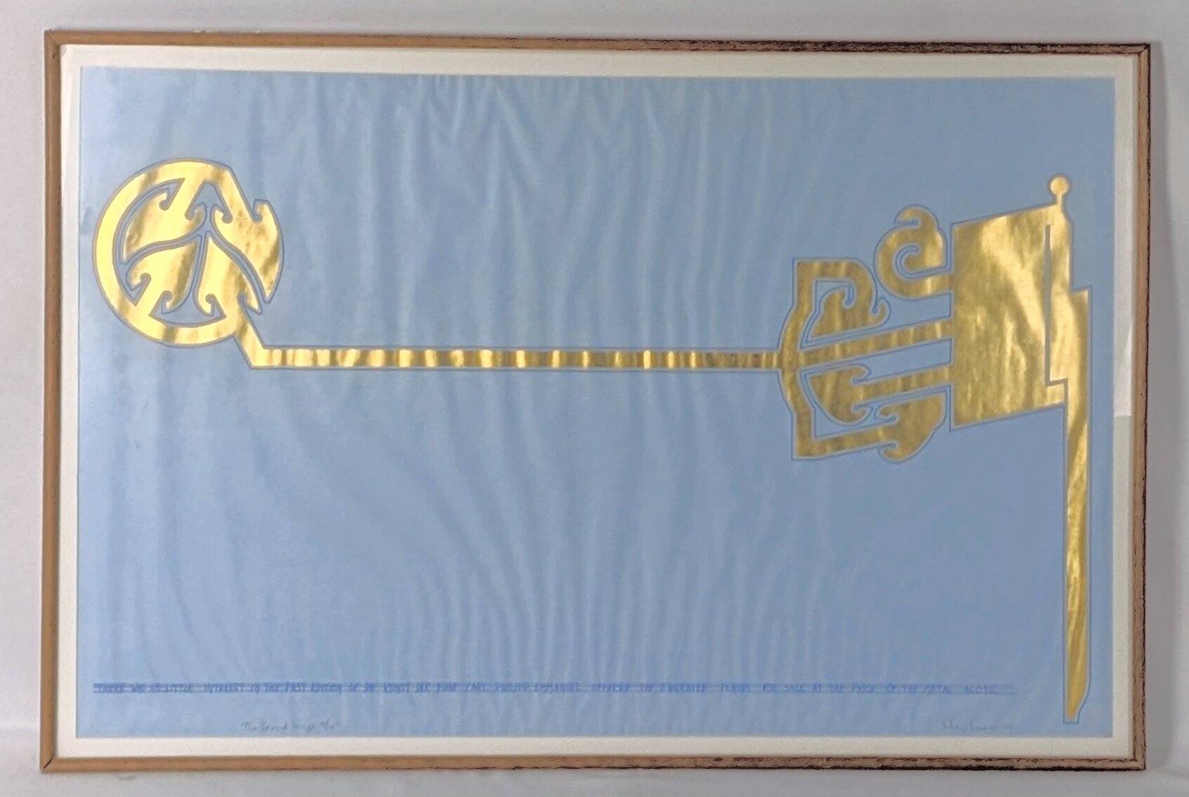 Philip Larson: "The Second Hinge" LE Signed Gold Leaf on Paper #14/25, Framed