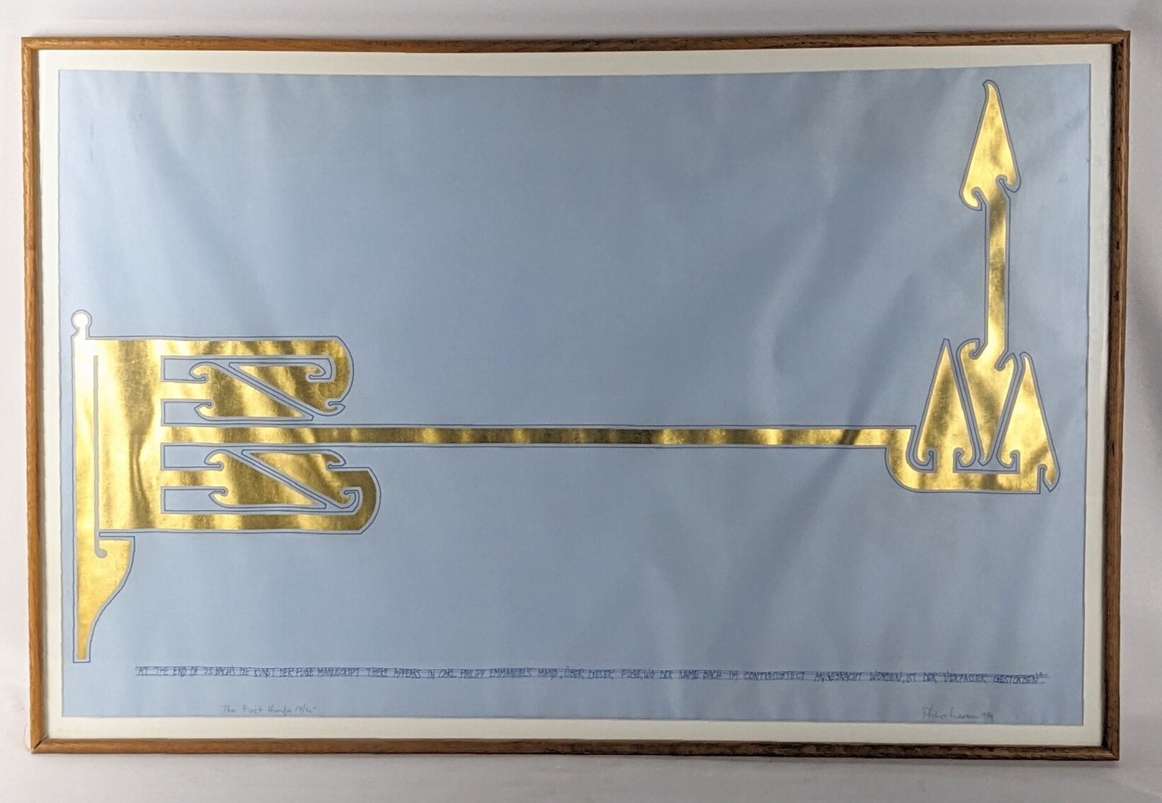 Philip Larson: "The First Hinge" LE Signed Gold Leaf on Paper #14/25, Framed