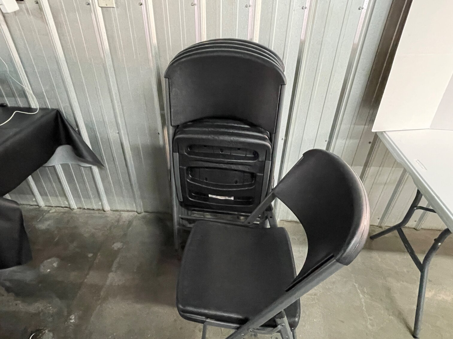 Lifetime Black Folding Chair Lot 11 of 12 Set of 5 Chairs