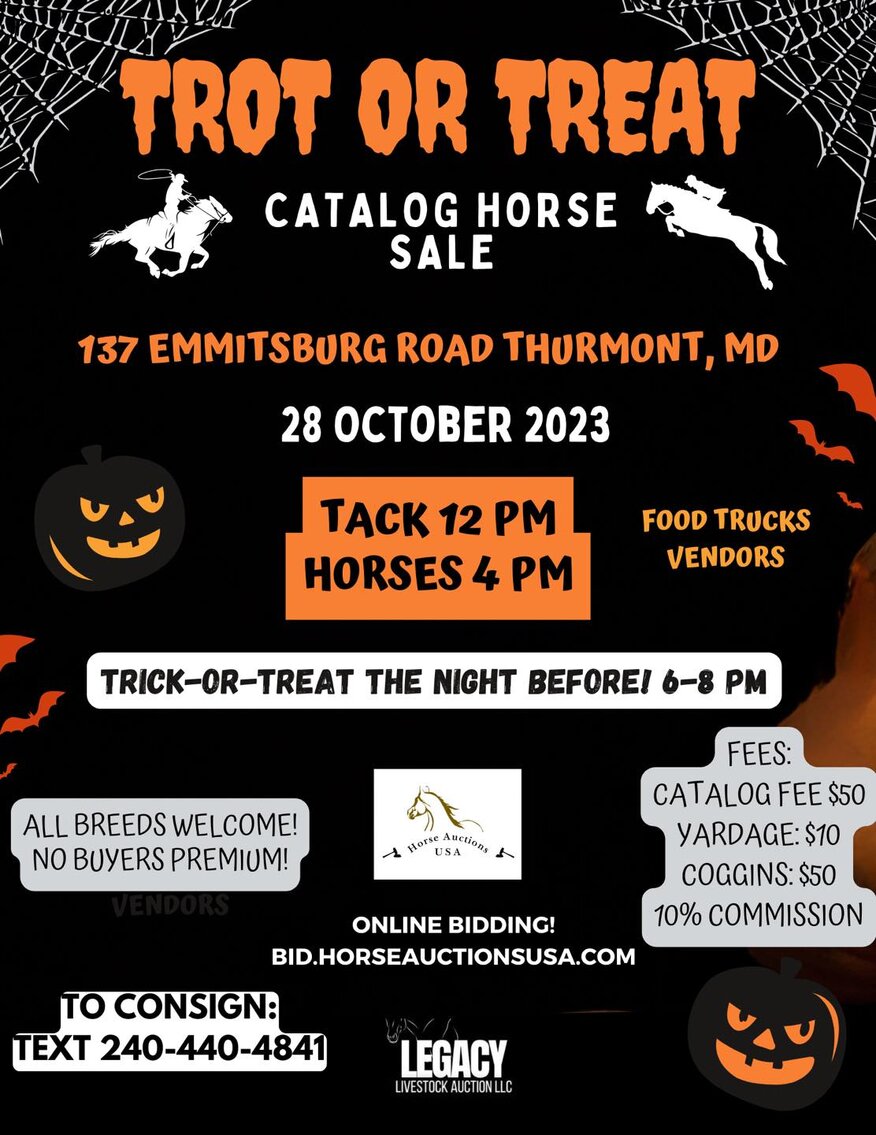 Image for Legacy Livestock Auction Catalog Horse Sale at The Eyler Stables October 28th