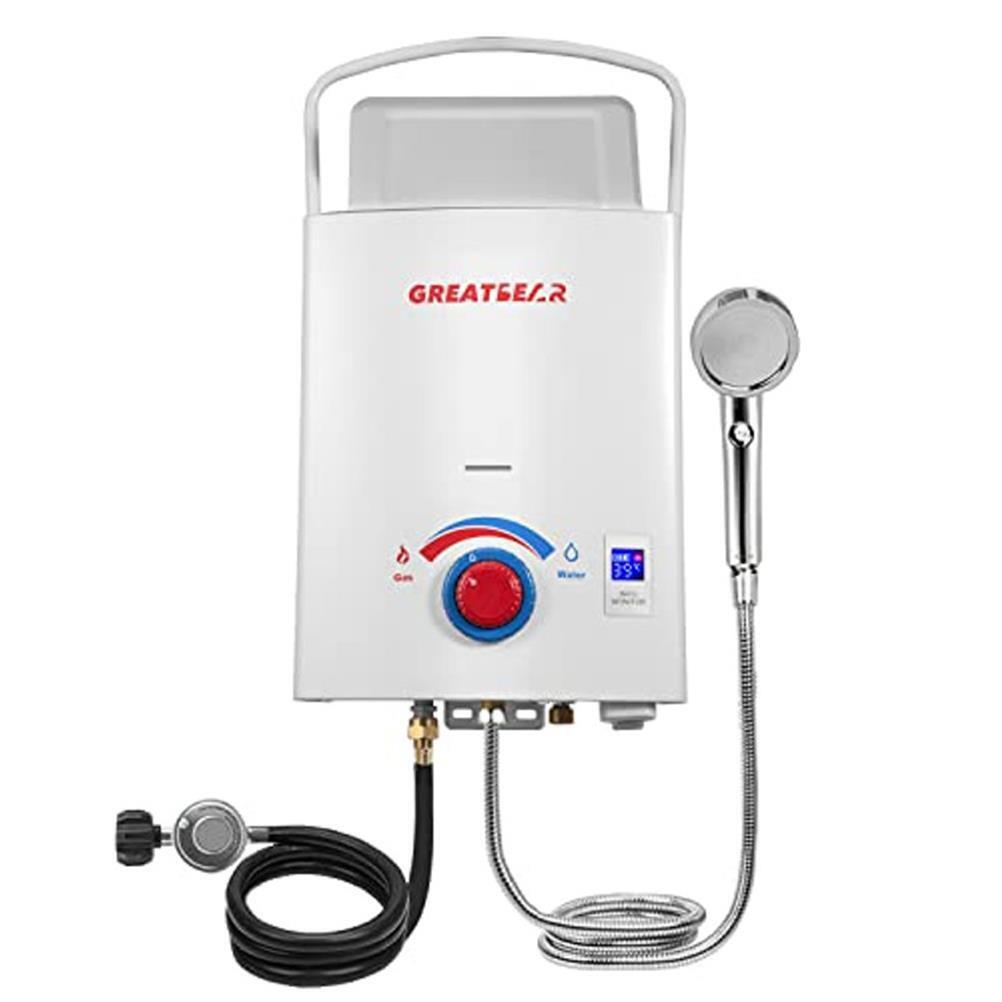 Tankless Portable Propane Water Heater, GREATBEAR 1.42GPM , MT55 White
