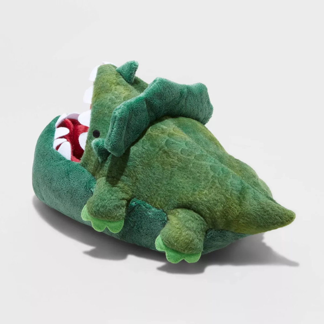Boys' Size Large Dylan Dinosaur Ankle Biter Slippers - Cat & Jack™ Green