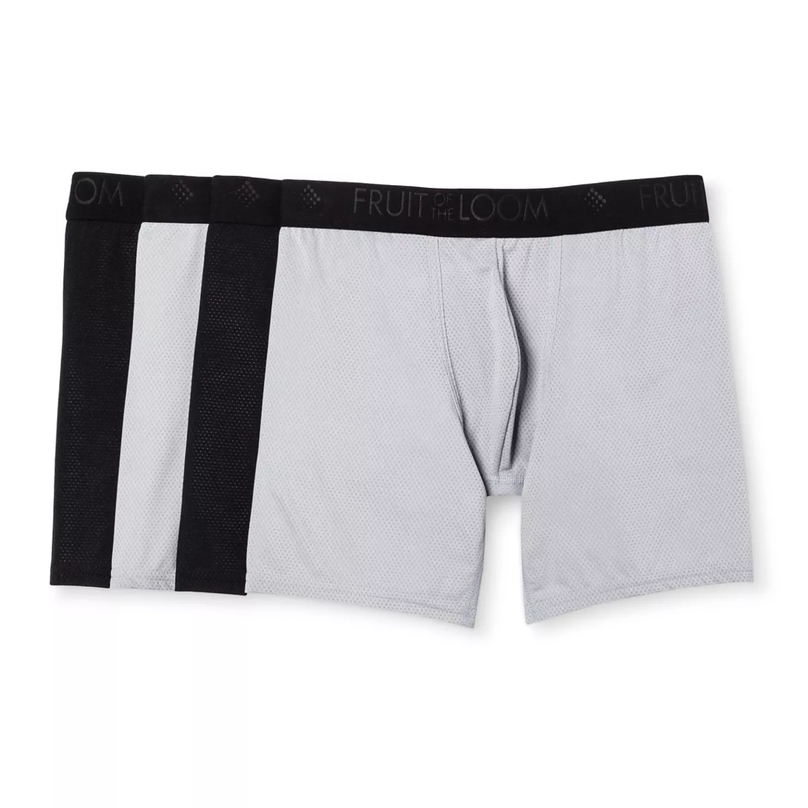 Fruit of the Loom Men's Size Medium 4pk Select Breathable Micro-Mesh Boxer Briefs