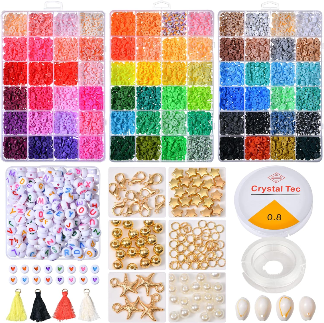 8500pcs Bracelet Making Kit Clay Beads