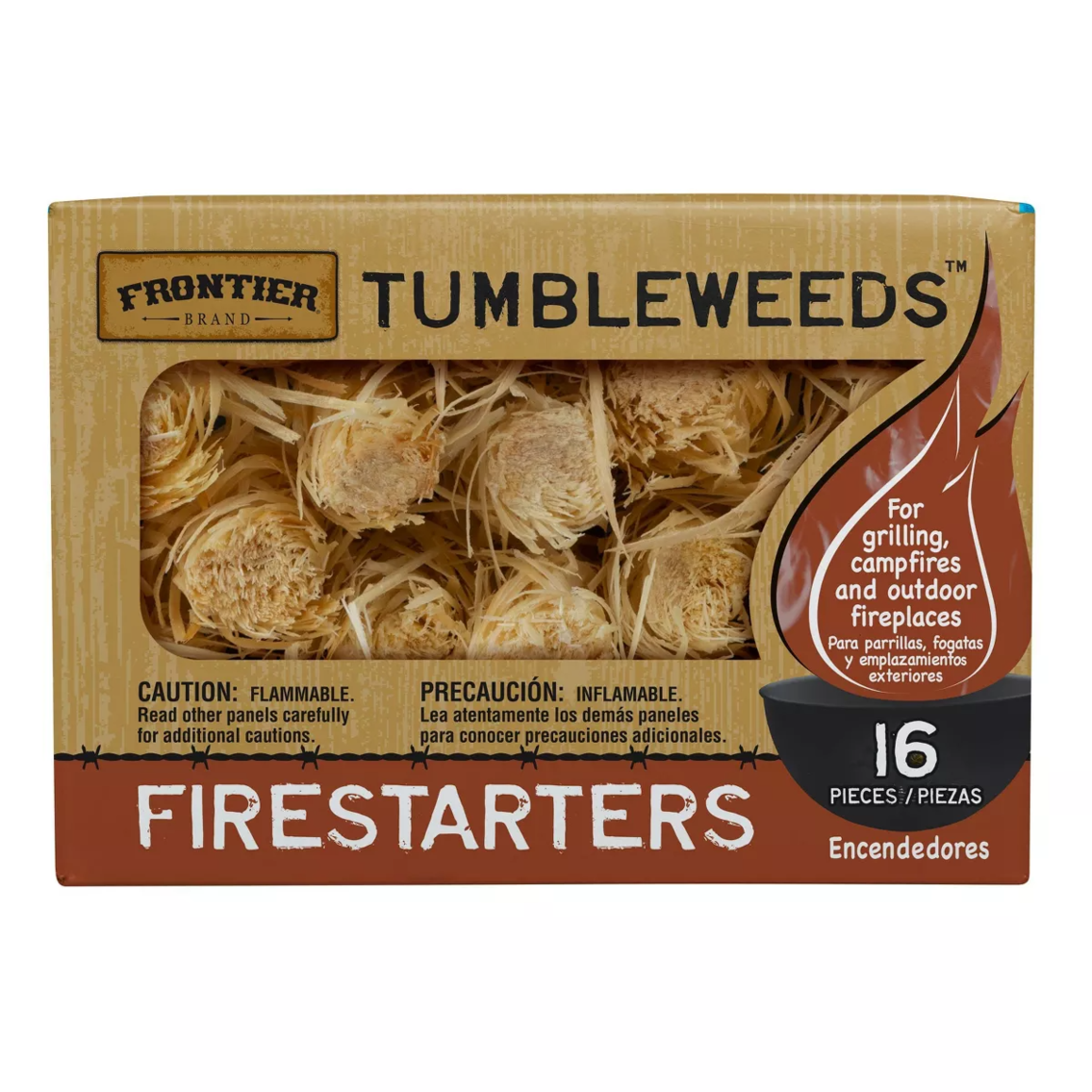 12 Boxes of Frontier 16ct Tumbleweeds Fire Starters