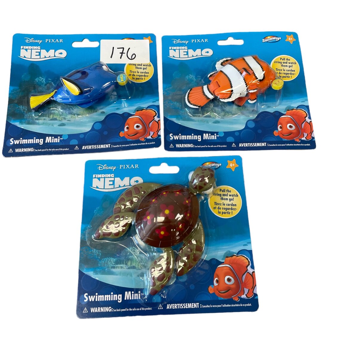 Set of 3 Finding Nemo Swimming Minis 