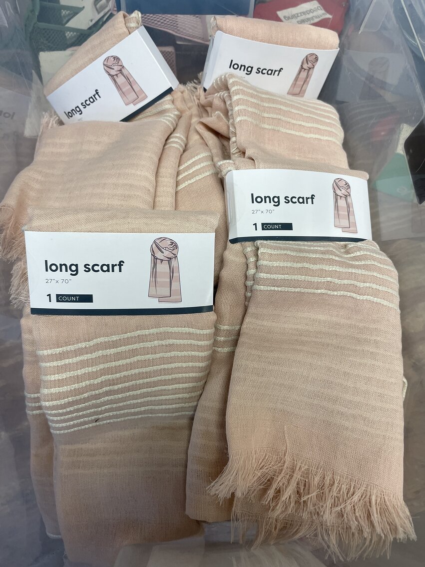 Set of 13 Pink Long Scarves 