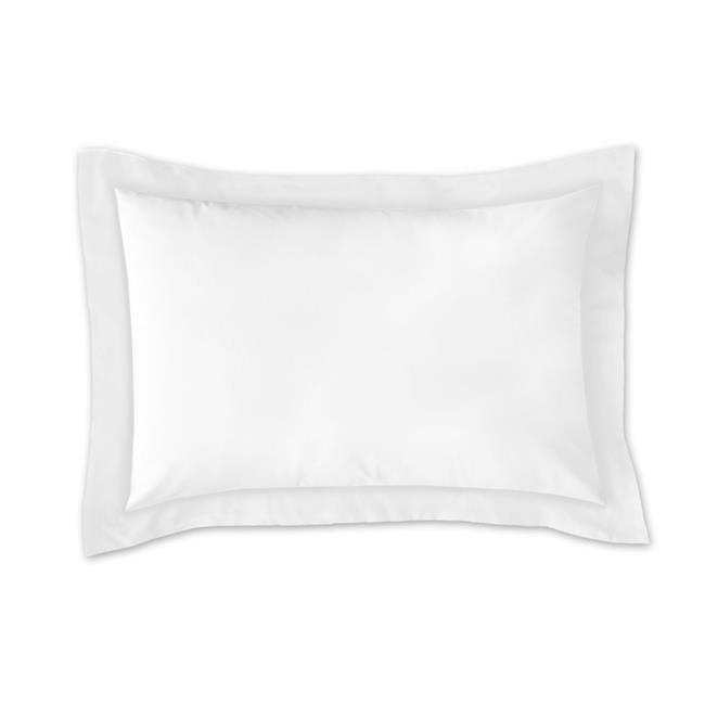 SET OF 2 Fresh Ideas Poplin Tailored Pillow Sham White - Euro