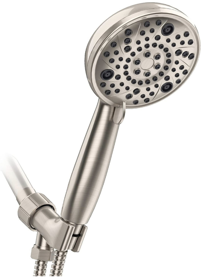 Brushed Nickel Shower Head Combo