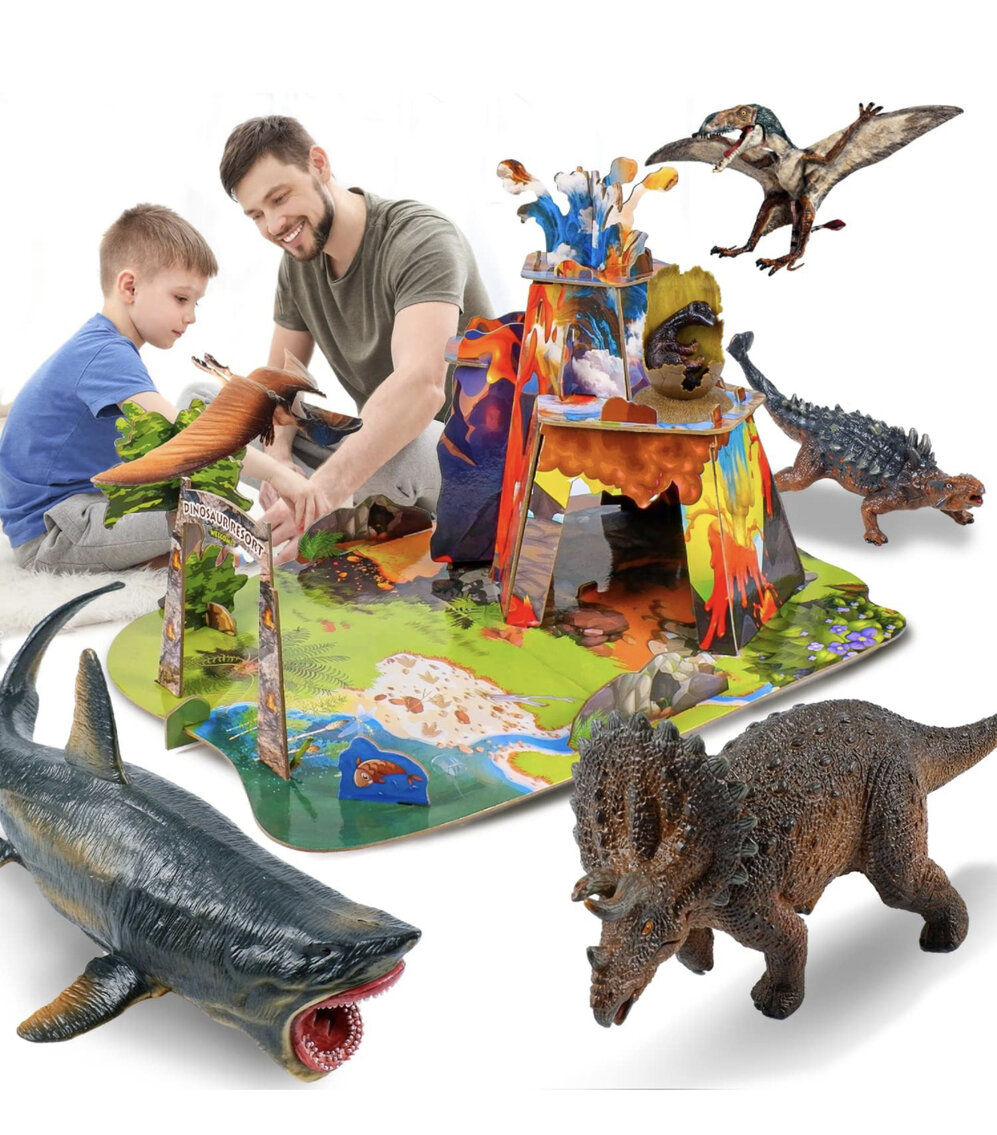DIY and Stem Dinosaur Scene Model 