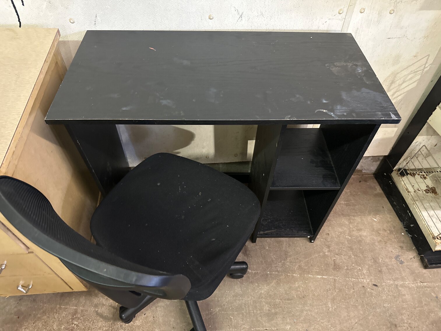 Black Desk and Chair