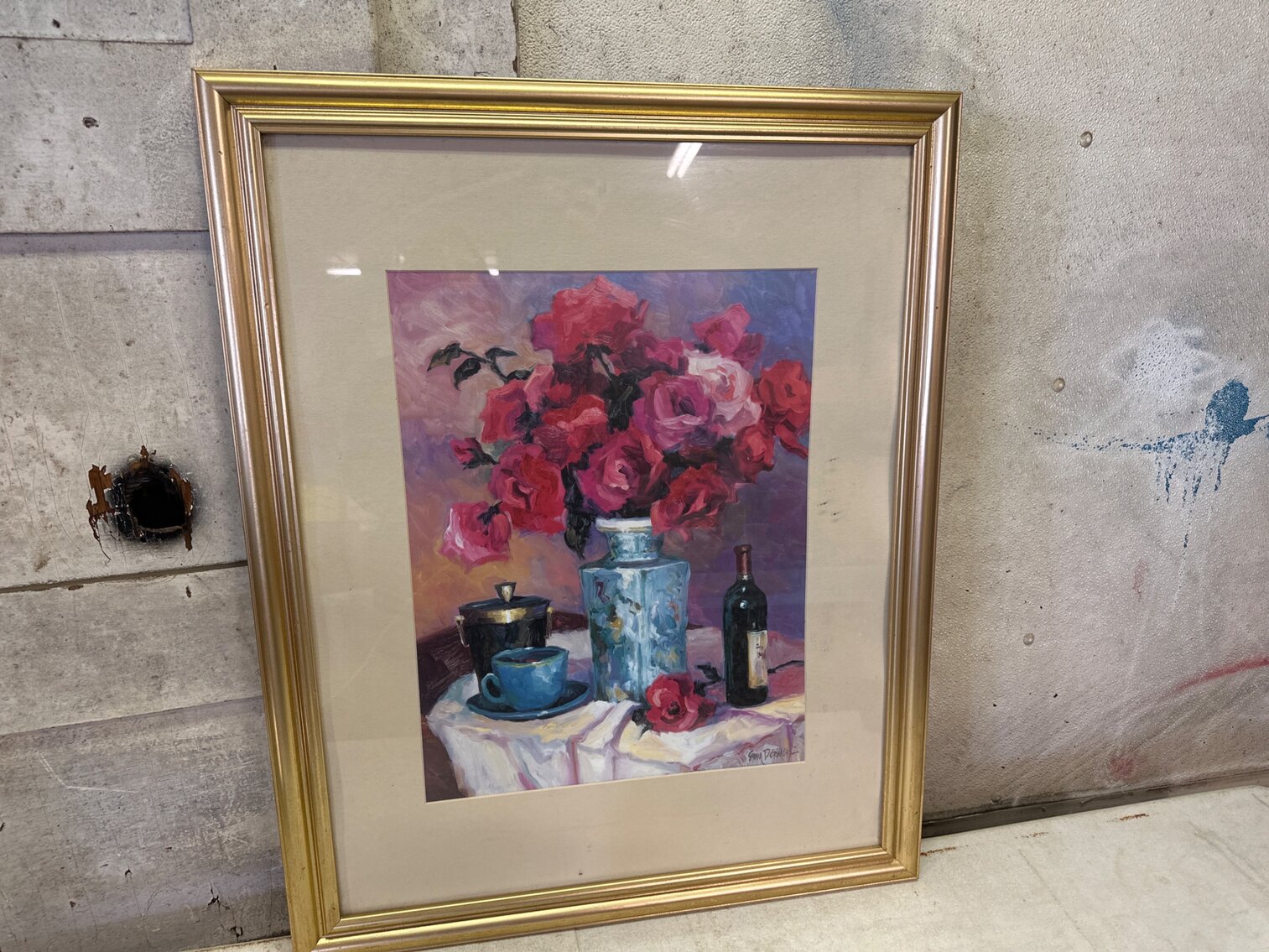 Wine and Floral Picture