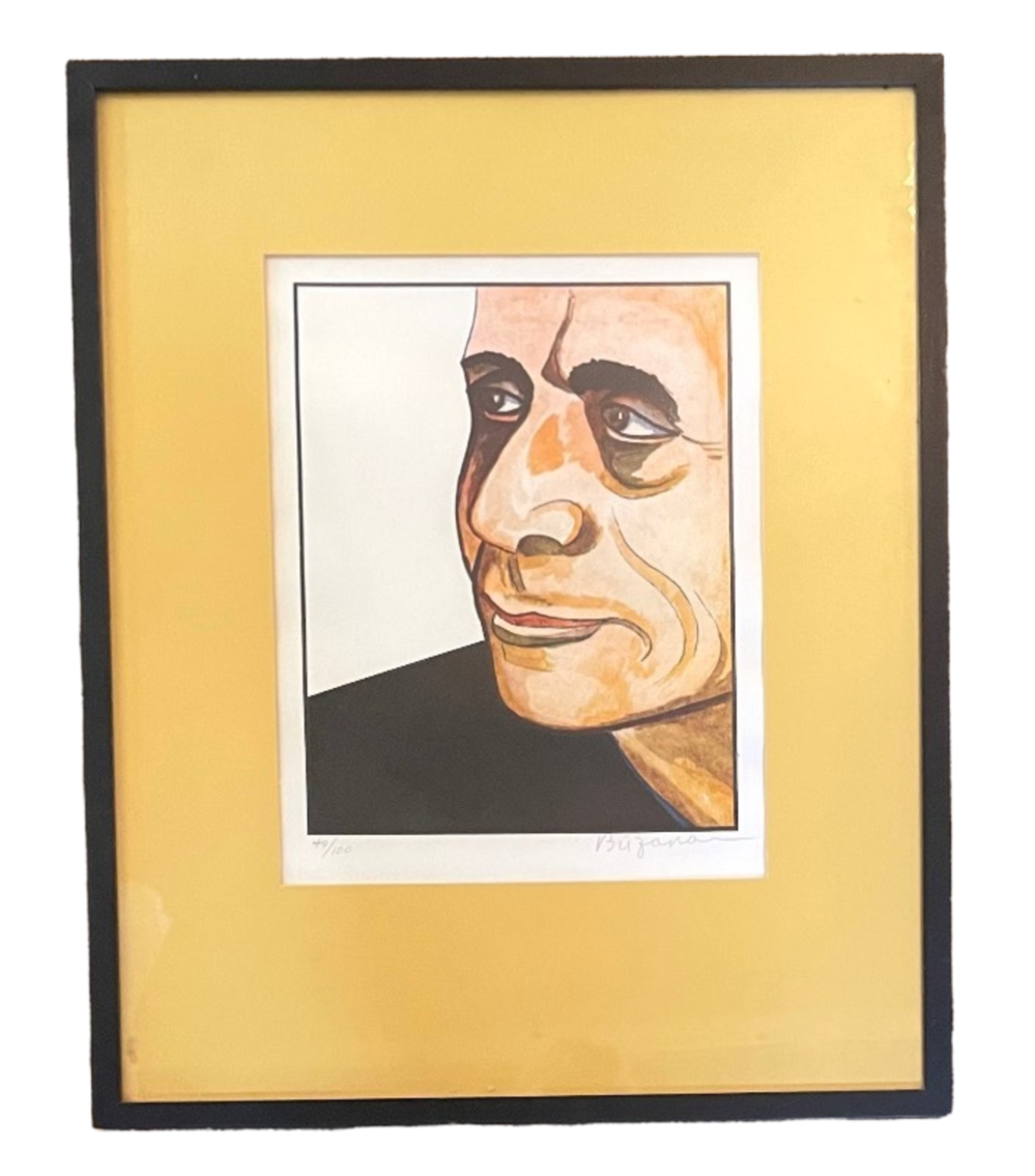 Signed "Self Portrait" Lithograph by Beniamino Bufano 49/100