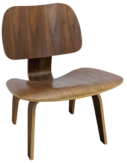 LCW Eames Inspired Plywood Lounge Chair - Walnut Finish- 1 of 2
