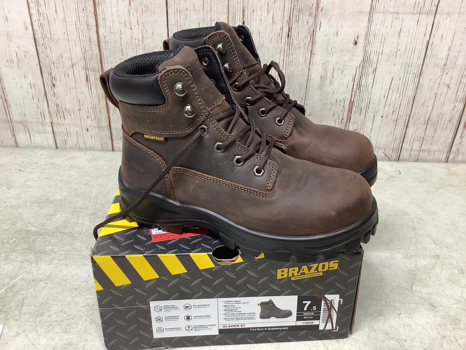 Mens 7.5, Brazos, Glazier, ST