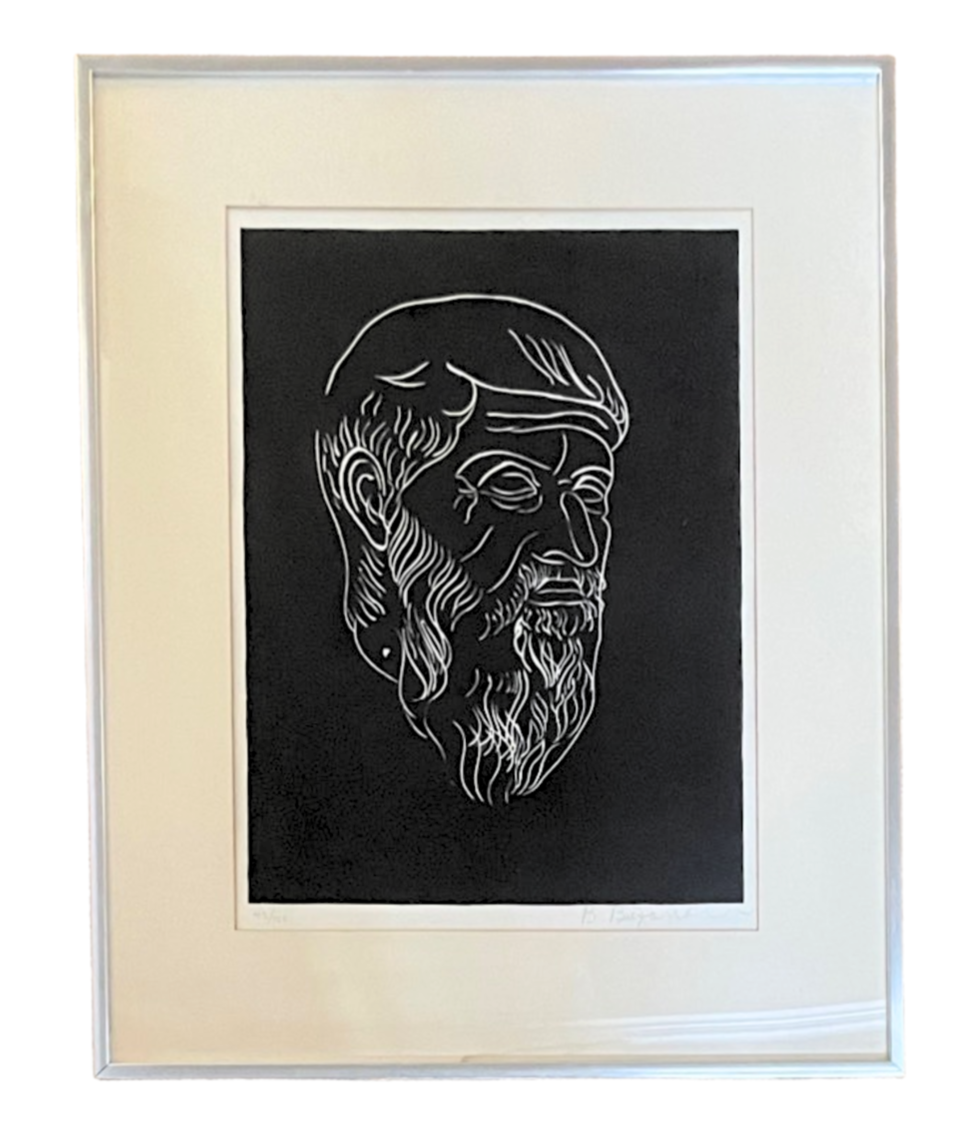 Beniamino Bufano "Plato" Signed & Framed Lithograph 49/100
