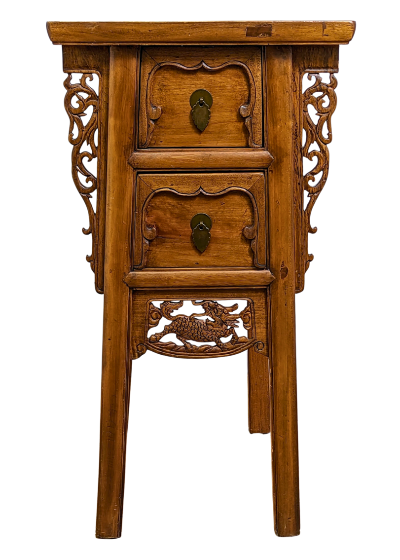 Antique Chinese Beech Hardwood Coffer Table 