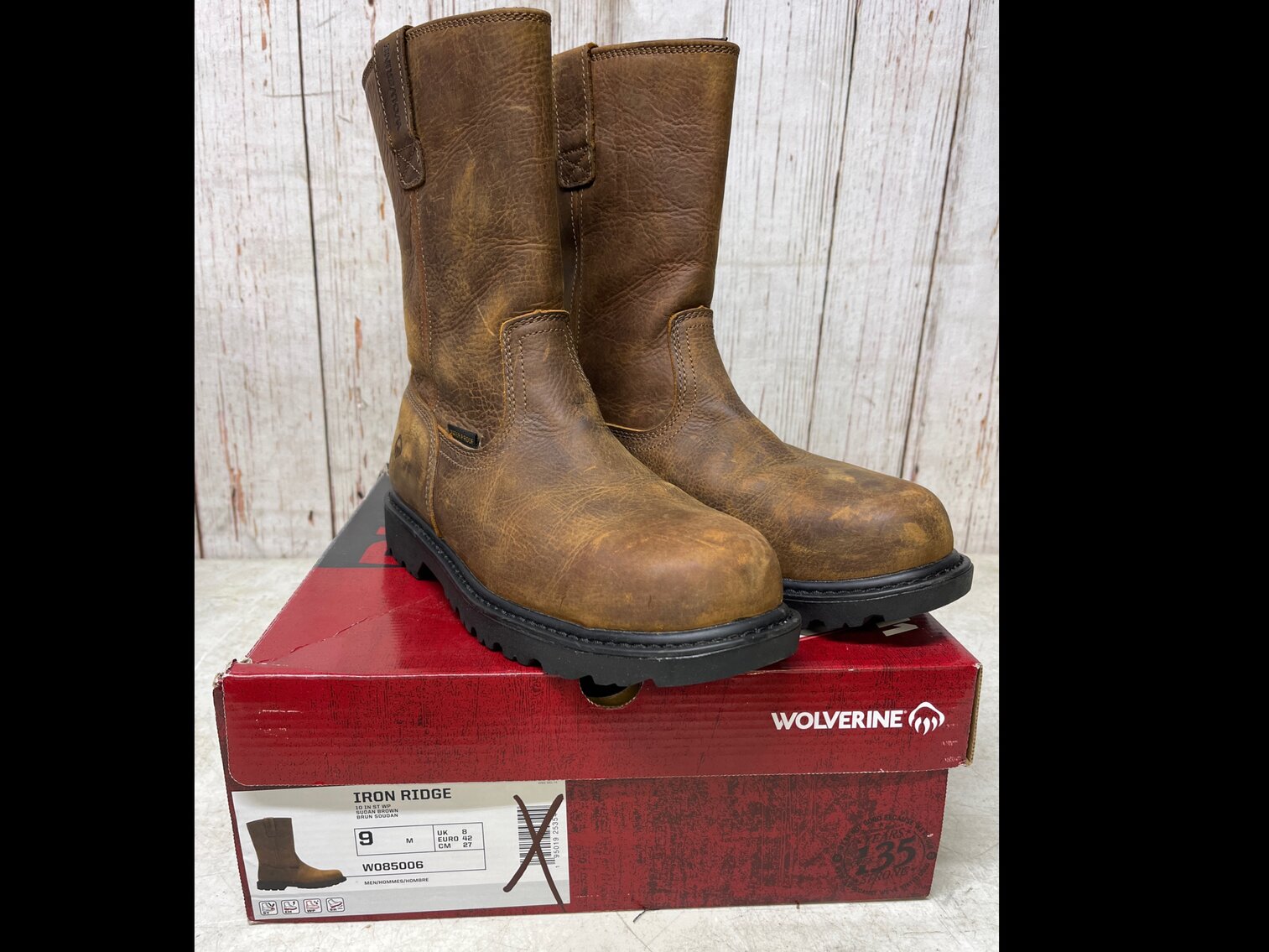 Men's 9 Wolverine Iron Ridge ST WP