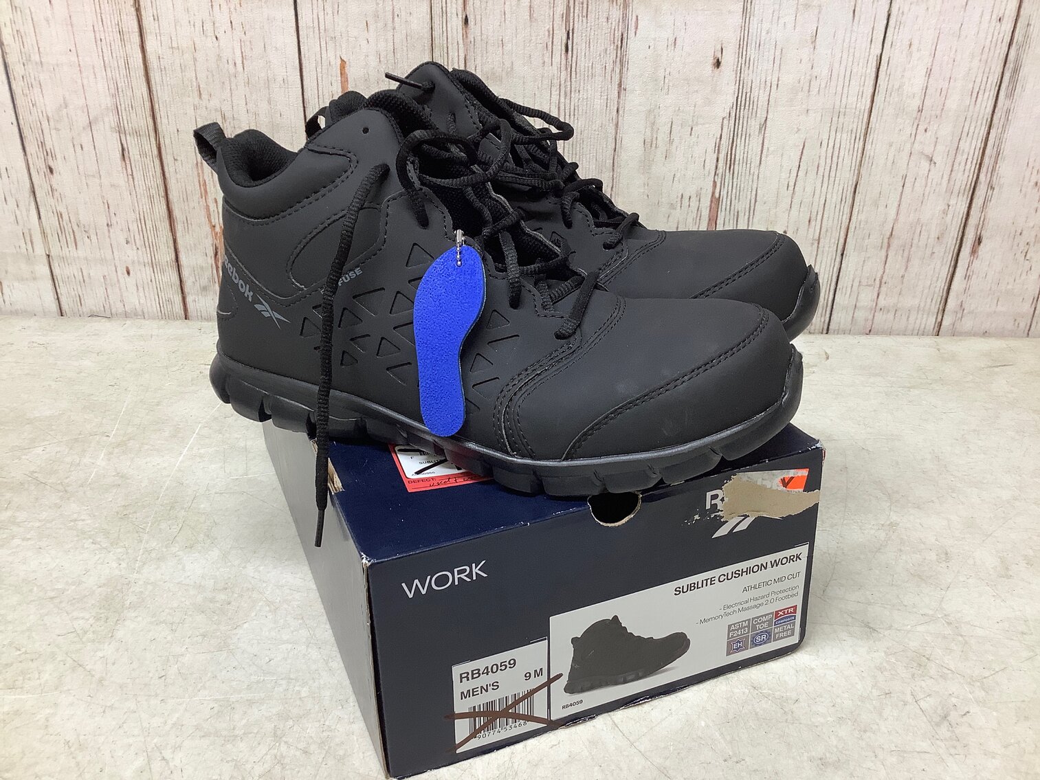 Mens 9, Reebok, Sublite Cushion Work, Composite Toe