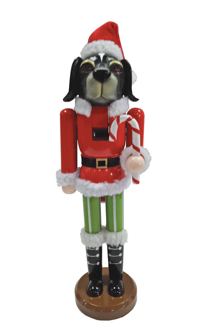 14" Wooden Dog Nutcracker