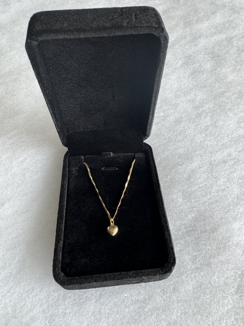 14K Gold Plated 15" Heart Necklace