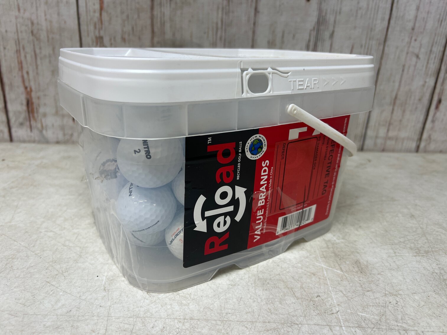 Bucket of reload gold balls 