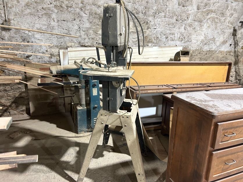 Old band saw, planer, shop vac