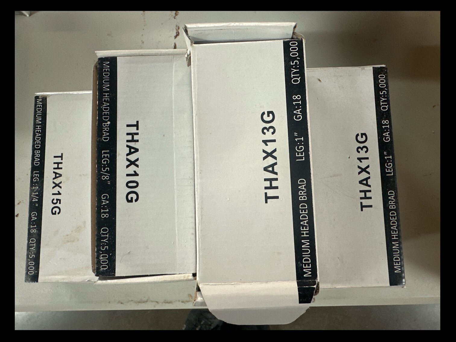 (9) boxes - Brad nails