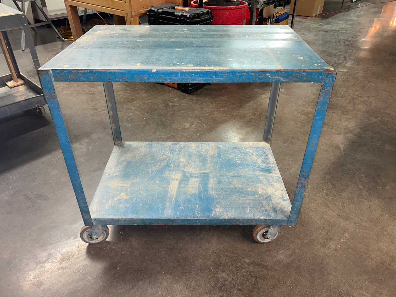 Metal cart - blue, welded
