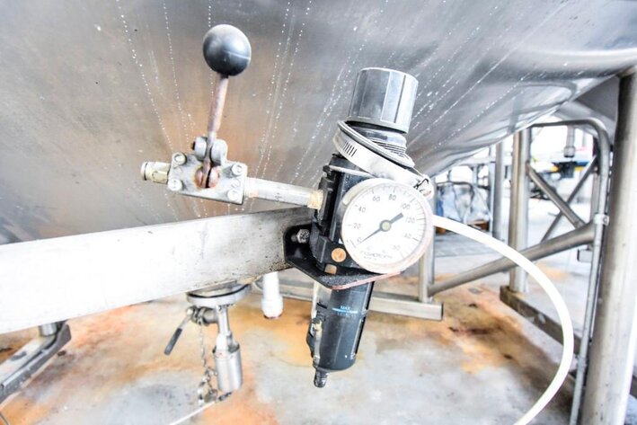 Image for ***SOLD*** MJK1700 2000 Gallon Stainless Steel Steam Jacketed Tank with Cone Bottom Full Sweep Blade