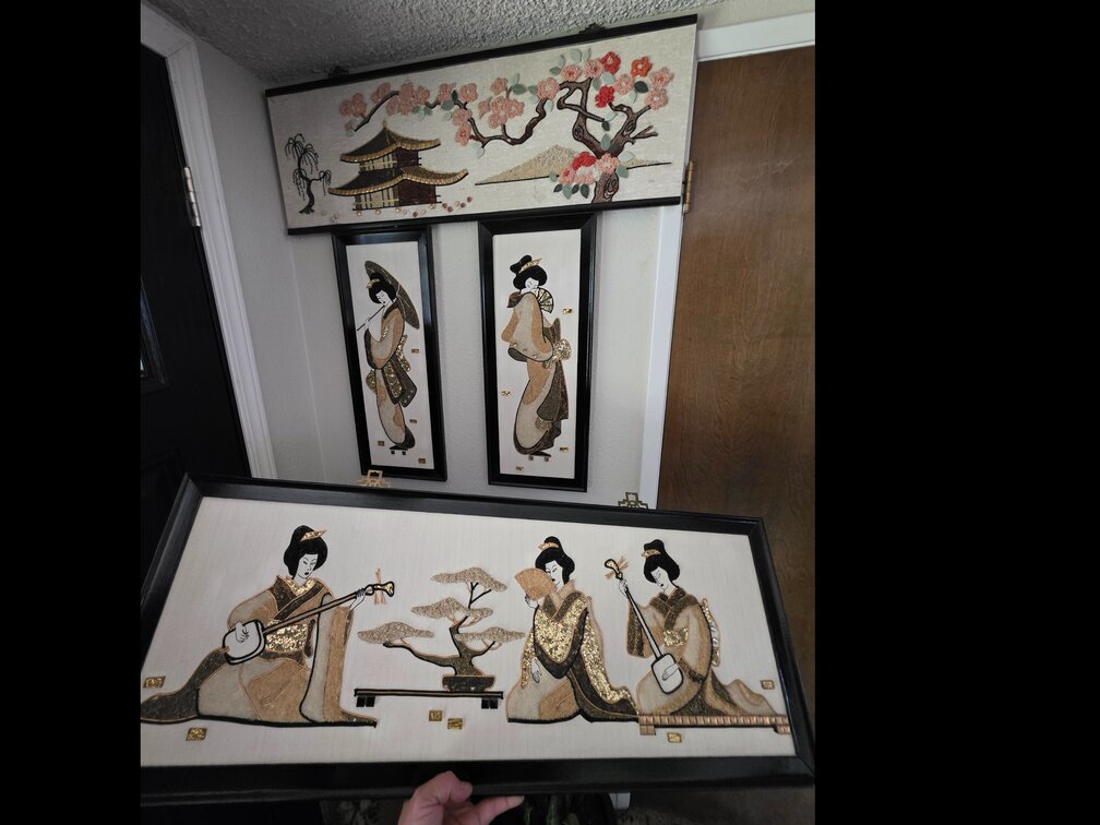 Japanese Framed Wall Art 4pcs