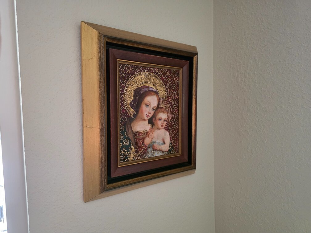 "Madonna Perpetua"14.5in x 16.5in Painting By Mendoza