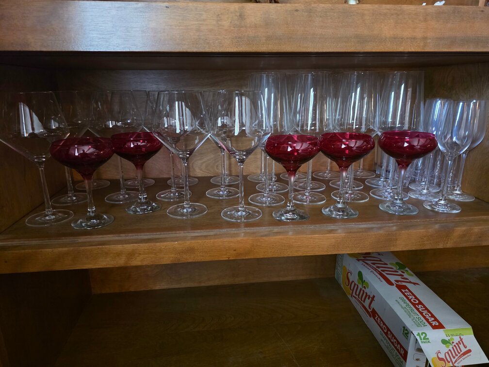 Wine Glasses Contents Of Shelf