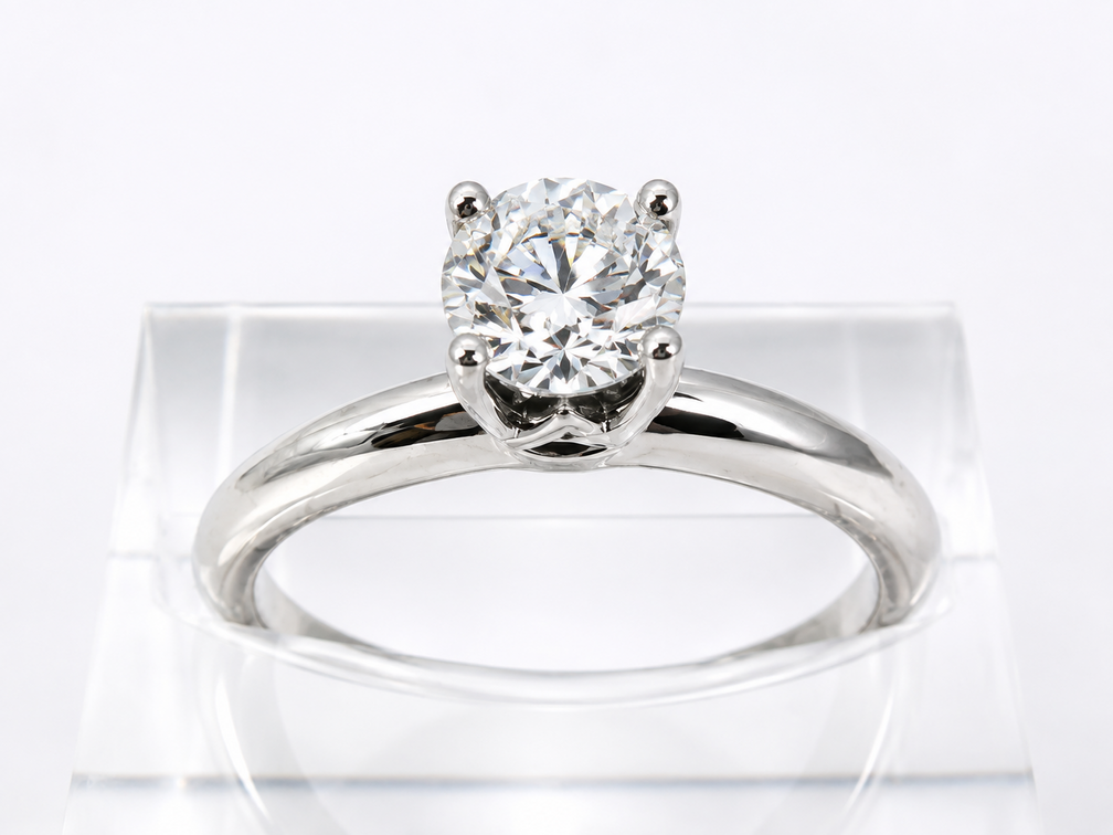 Hearts on Fire Platinum Diamond Solitaire Ring, size 6