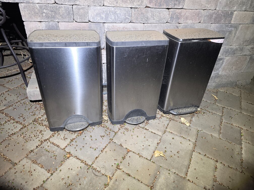 Stanless Steel Trash Cans 3pc
