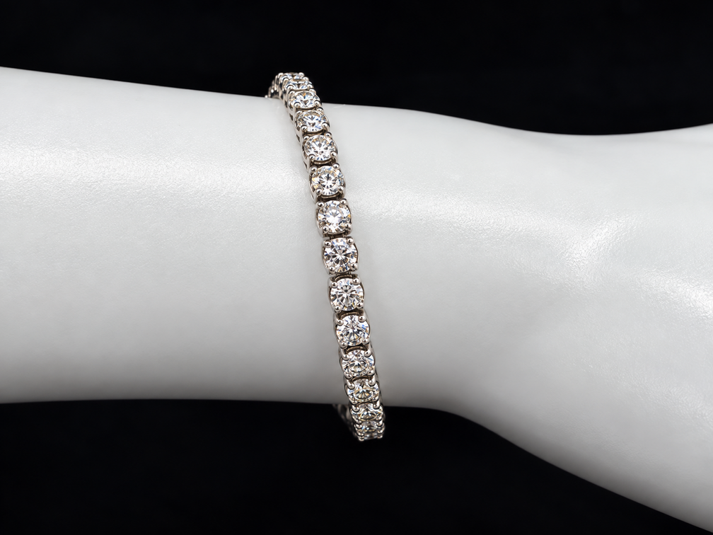 7.50ct Diamond and 14K White Gold Tennis Bracelet