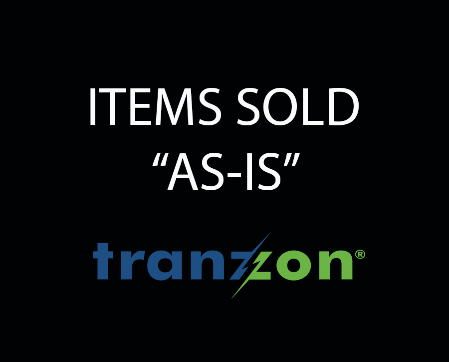 All Items Sold "AS-IS, WHERE-IS"