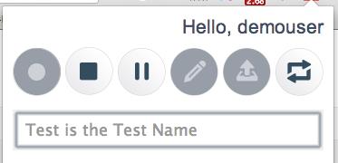 BlazeMeter Chrome Extension: Name test