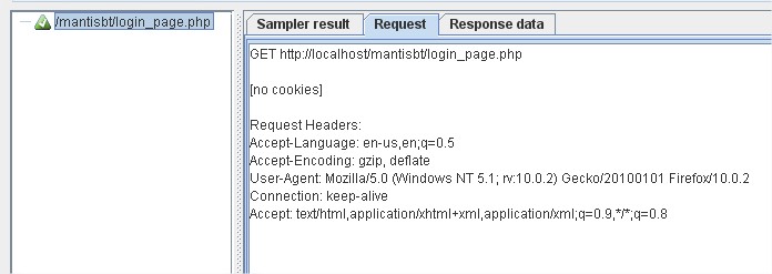 request result in View Results Tree.