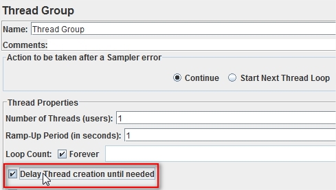 JMeter 2.8 Thread Group