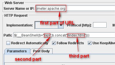 JMeter Functions: Server name or IP