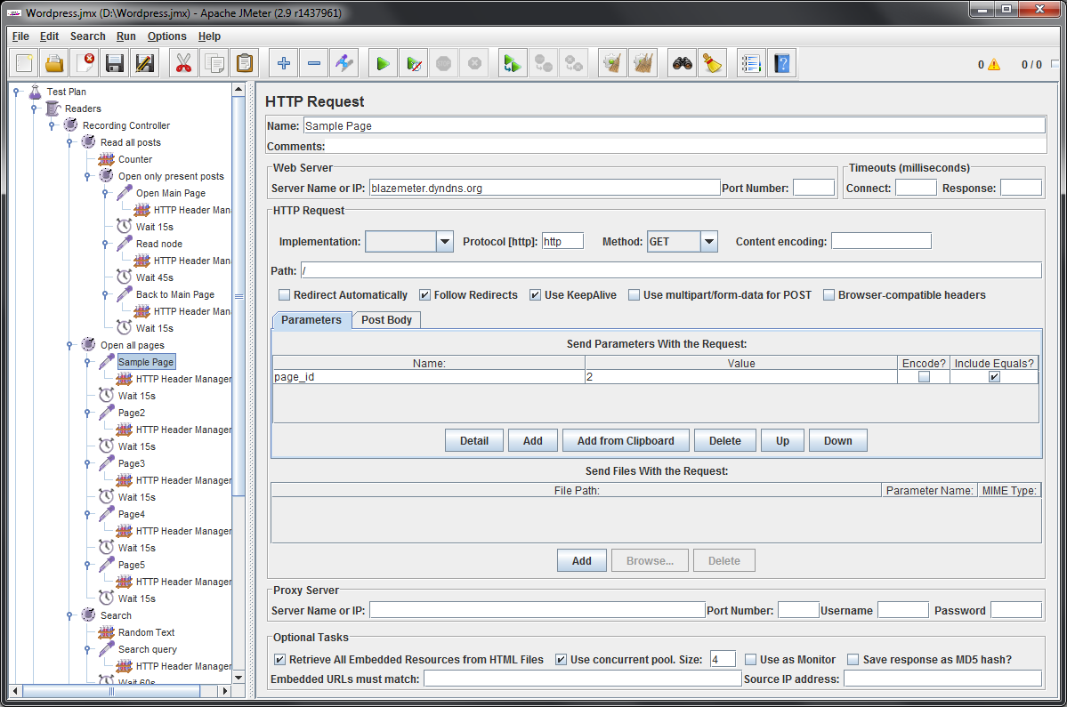 Creation of the Load Script with BlazeMeter and JMeter