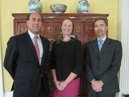 Davis Public Diplomacy Fellows Nick Snyder, Addie Schroeder and Joe Mellott at the Spring 2012 Conference