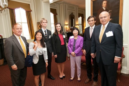Ambassador Siebert, Elaine Li, Chris Harper, Sophia Henager, Ambassador Bloch, Dominic Watson and Ambassador Valdez 